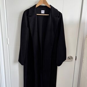 Zara Black Trench Coat Classic Minimalist Design